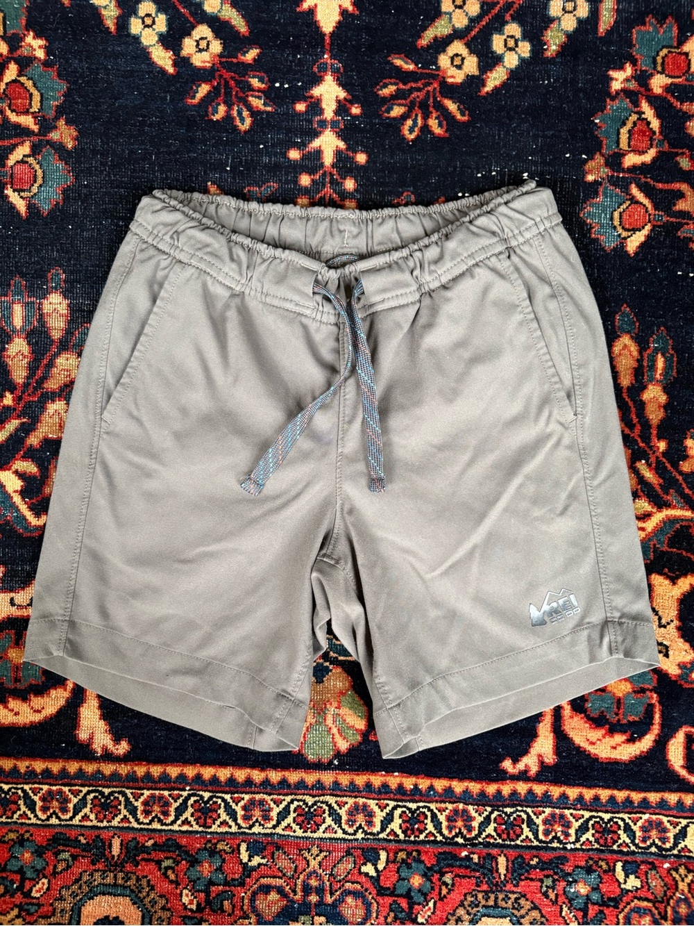 REI Co-op Kids Gray Lined Performance Shorts XS 6–7